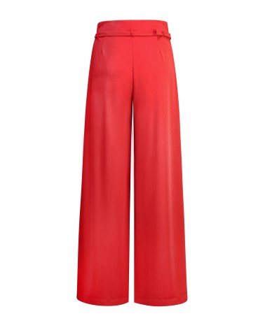 Pants fake cupro-red